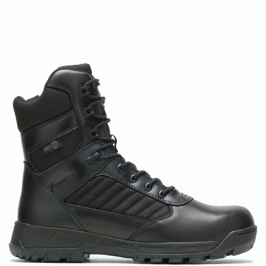 Black Wolverine Tactical Sport 2 Tall Side Zip DRYGuard Men Work Boots | YWL8624DC