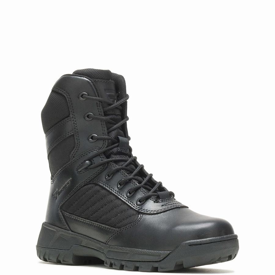 Black Wolverine Tactical Sport 2 Tall Side Zip Men Work Boots | ZED9385ML