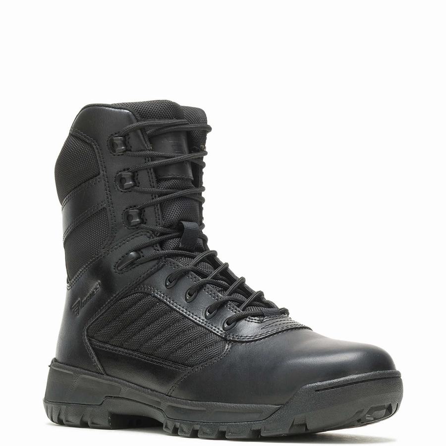 Black Wolverine Tactical Sport 2 Tall Side Zip Men Work Boots | PSZ86100RK