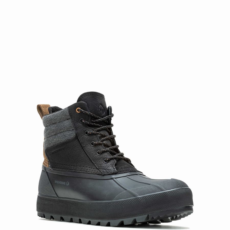 Black Wolverine Torrent Trek EPX Waterproof Insulated Mid Men Work Boots | HZH5349VJ