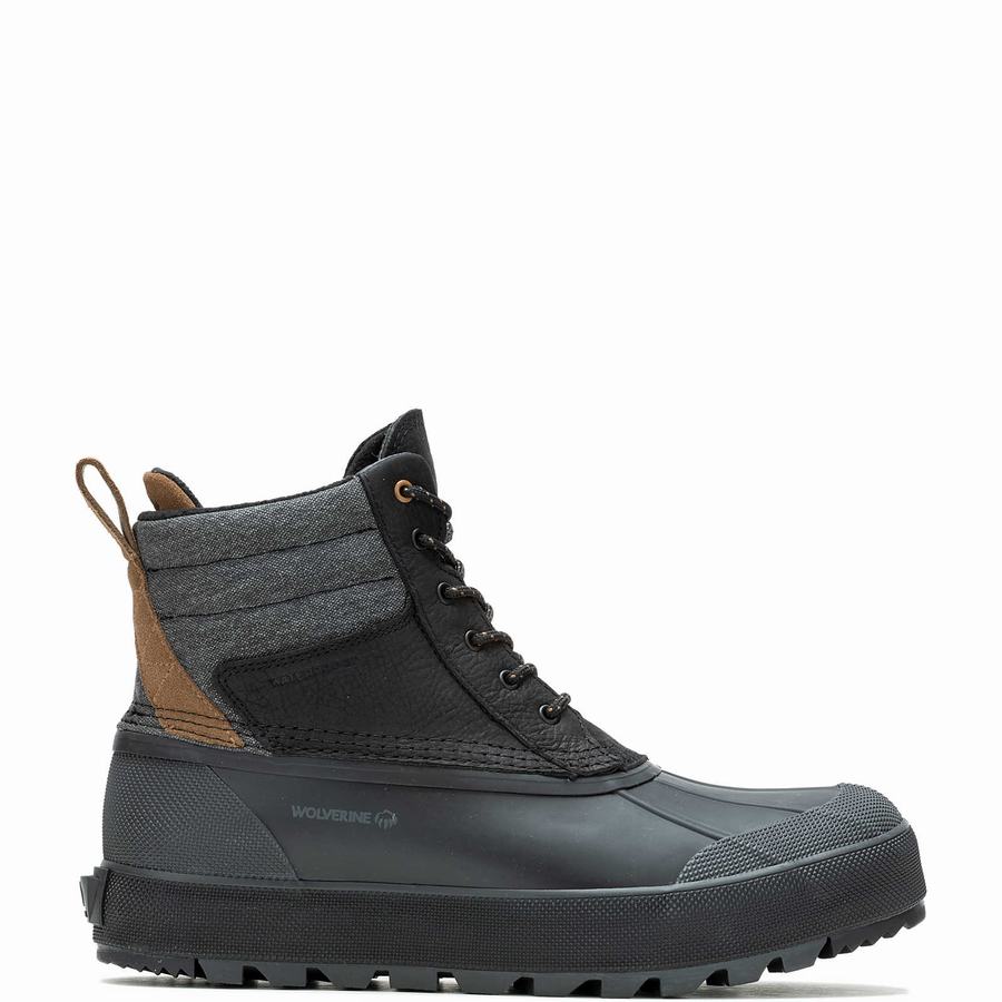 Black Wolverine Torrent Trek EPX Waterproof Insulated Mid Men Work Boots | HZH5349VJ