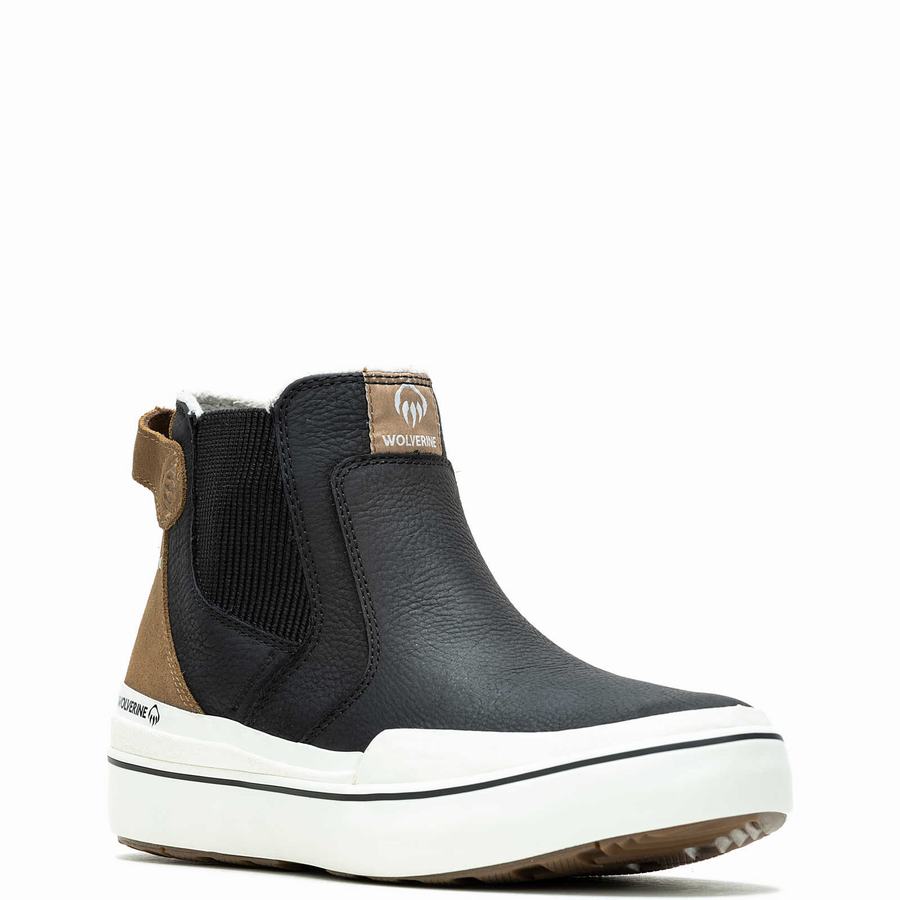 Black Wolverine Torrent Waterproof Women Chelsea Boots | DWO2923TF