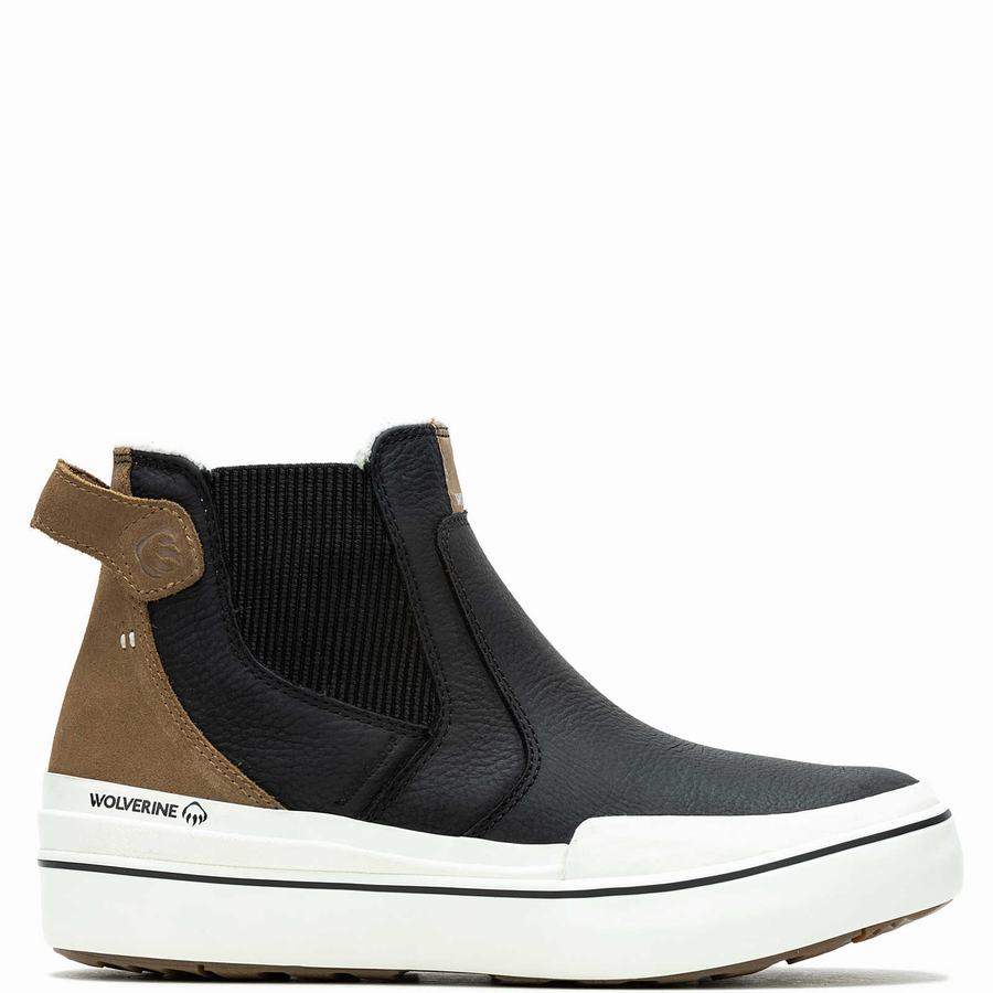 Black Wolverine Torrent Waterproof Women Chelsea Boots | DWO2923TF