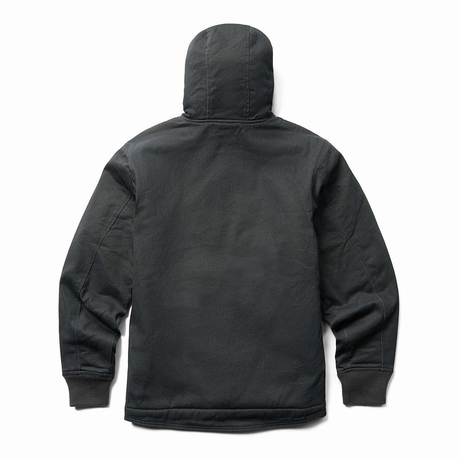 Black Wolverine Upland Sherpa Lined Hooded Men Jackets | ZEI561JE