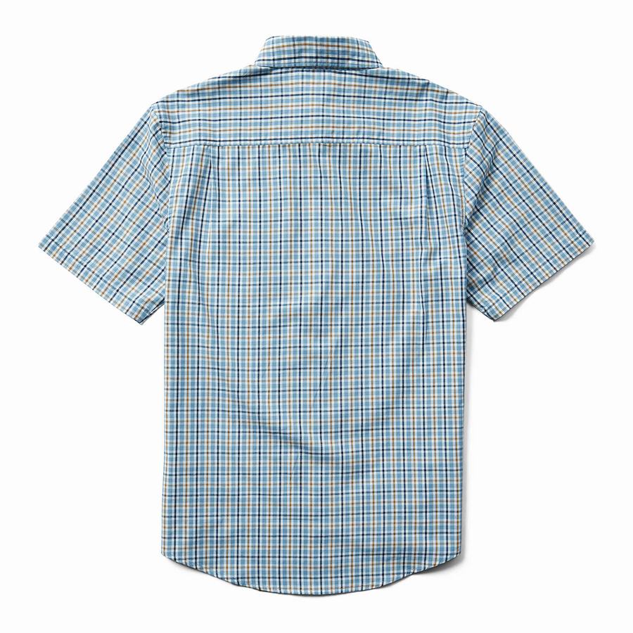 Blue Grey Wolverine Mortar Sleeve Men Shirts | HQI6891VQ