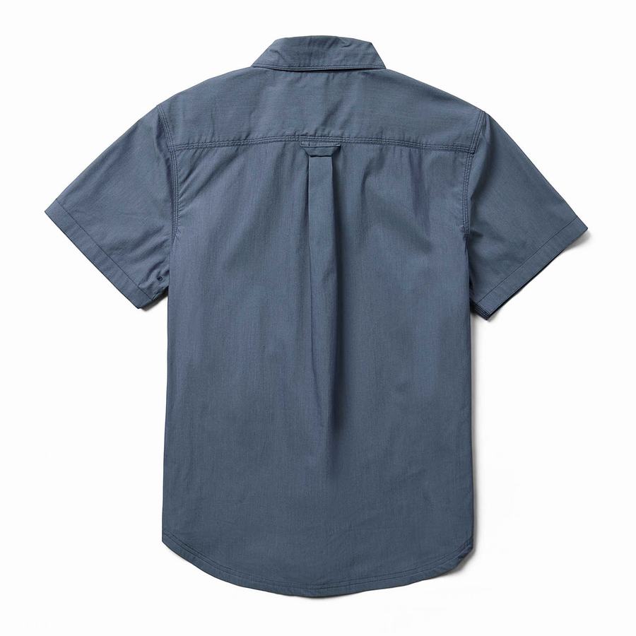 Blue Wolverine Grayson II Short Sleeve Chambray Men Shirts | SJR4988HN