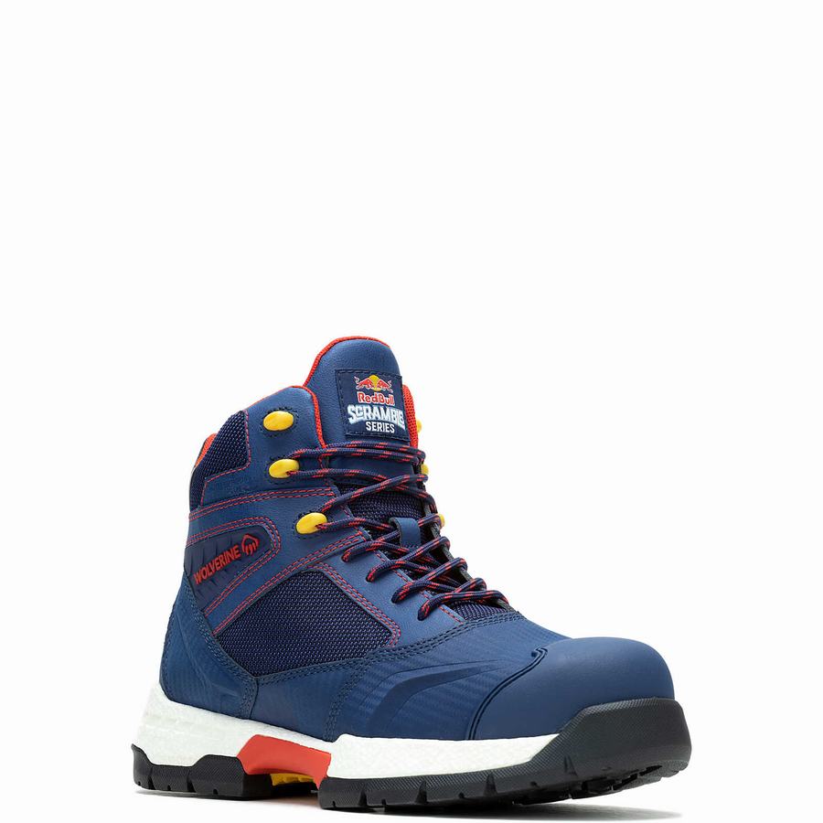 Blue Wolverine x Red Bull Scramble Series Rush UltraSpring™ Men Work Boots | YUR83ML