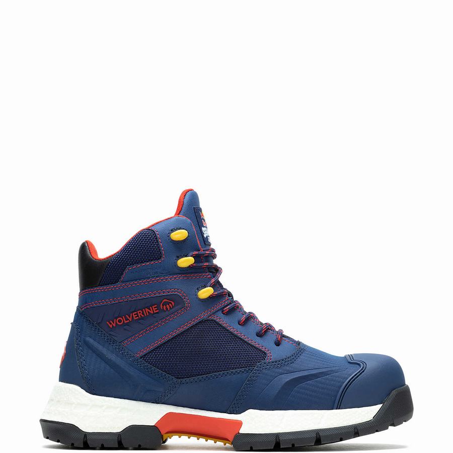 Blue Wolverine x Red Bull Scramble Series Rush UltraSpring™ Men Work Boots | YUR83ML