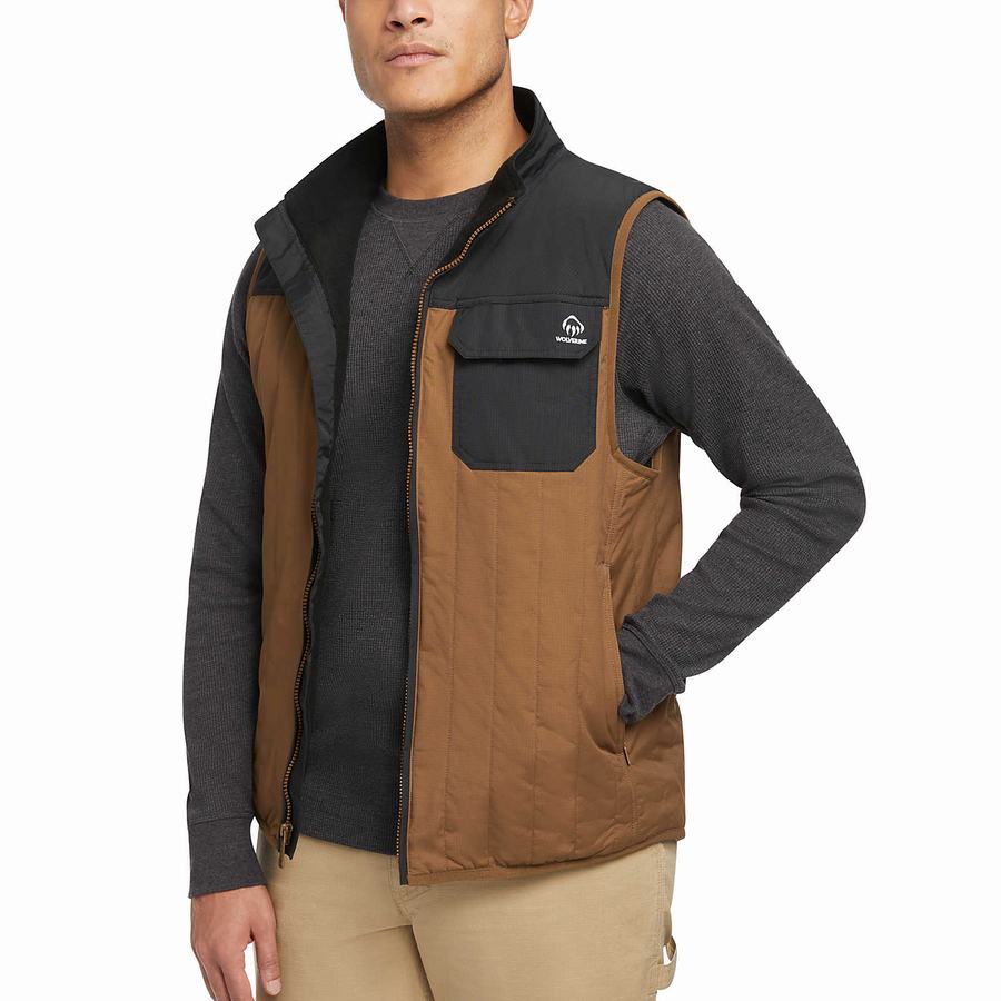 Brown Black Wolverine I-90 Insulated Men Vest | JGX3499ND