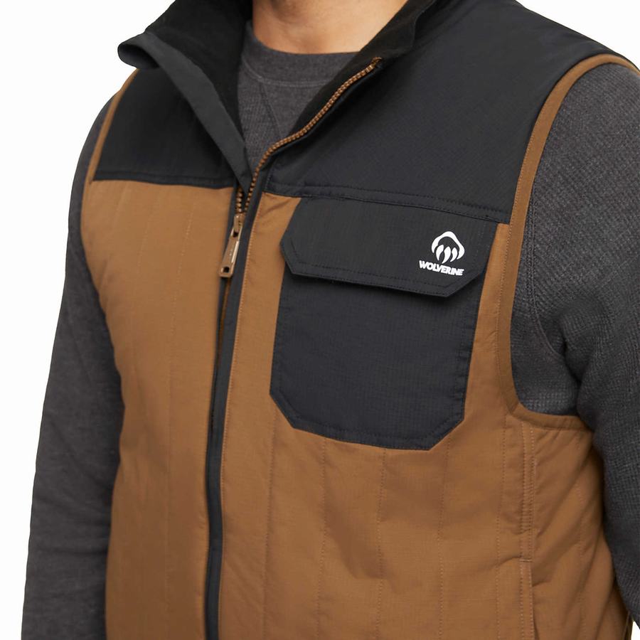 Brown Black Wolverine I-90 Insulated Men Vest | JGX3499ND