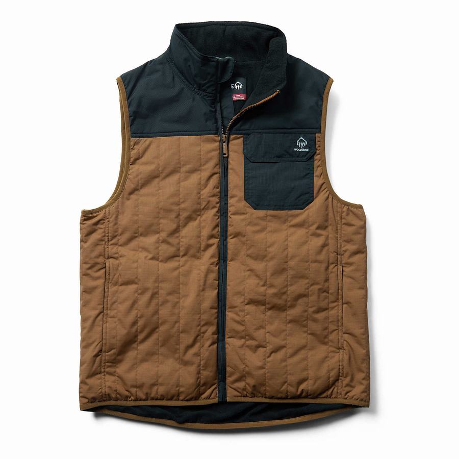 Brown Black Wolverine I-90 Insulated Men Vest | JGX3499ND