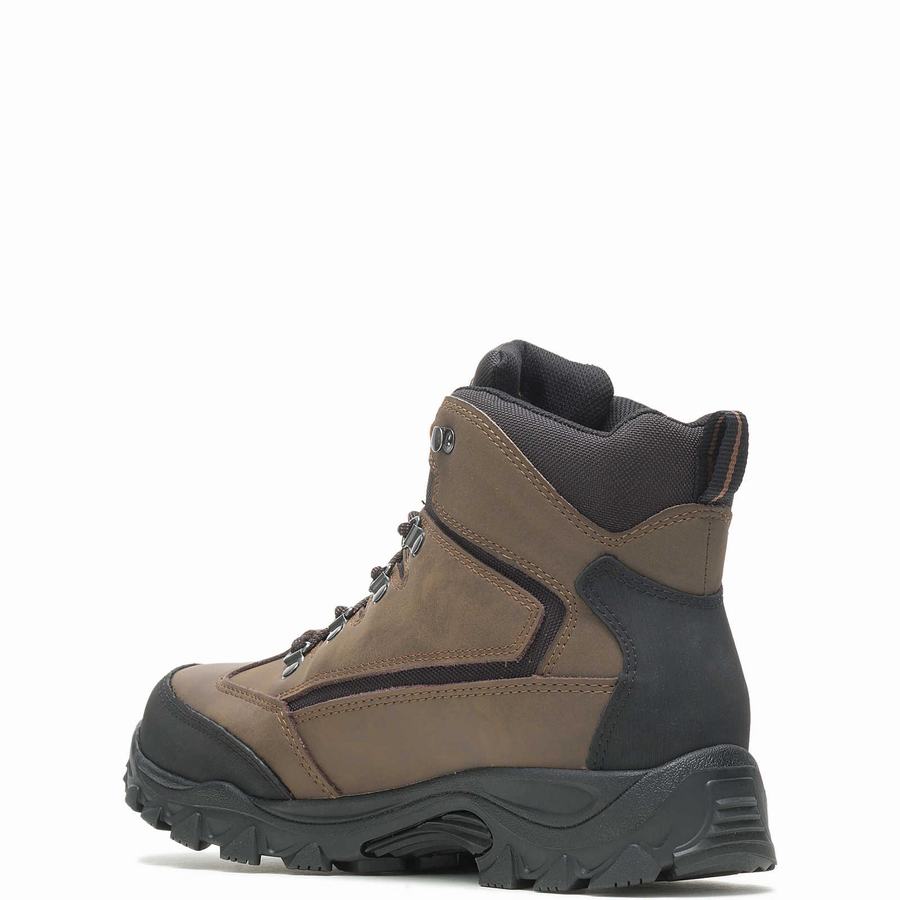 Brown Black Wolverine Spencer Waterproof Men Hiking Boots | ZVP5349YI