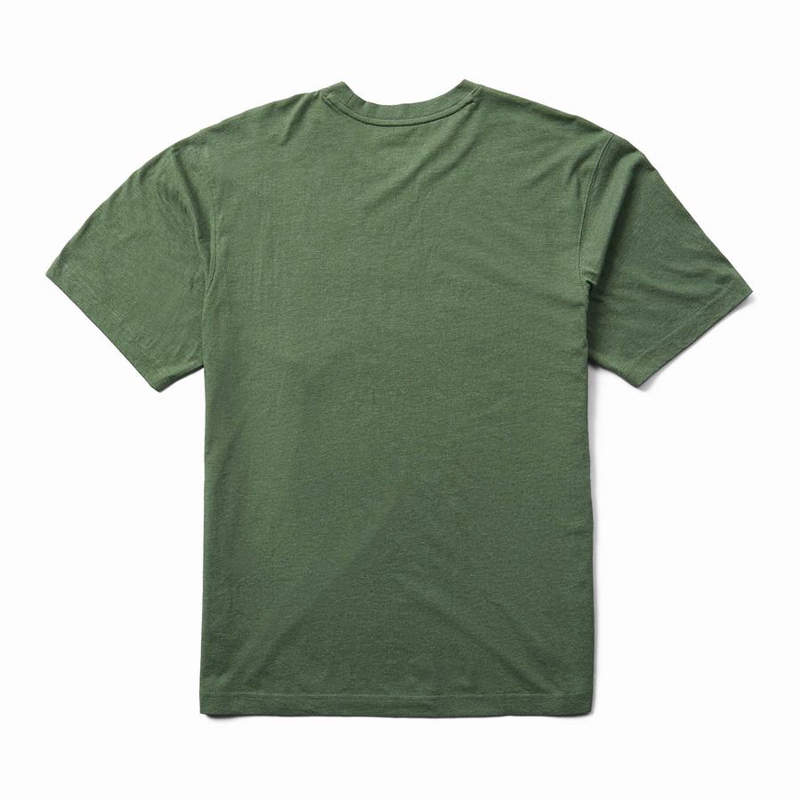 Brown Green Wolverine Classic Short Sleeve Graphic Tee Men T Shirts | YIL1999MJ