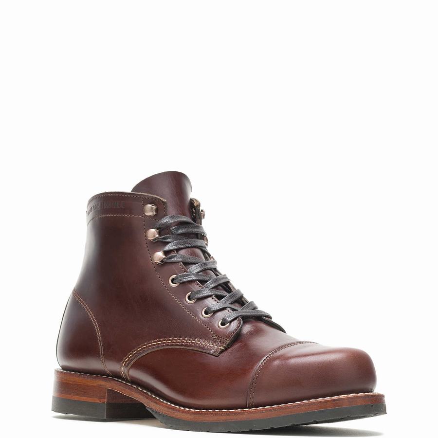 Brown Wolverine 1000 Mile Cap-Toe Classic Men Work Boots | RQL4013UO