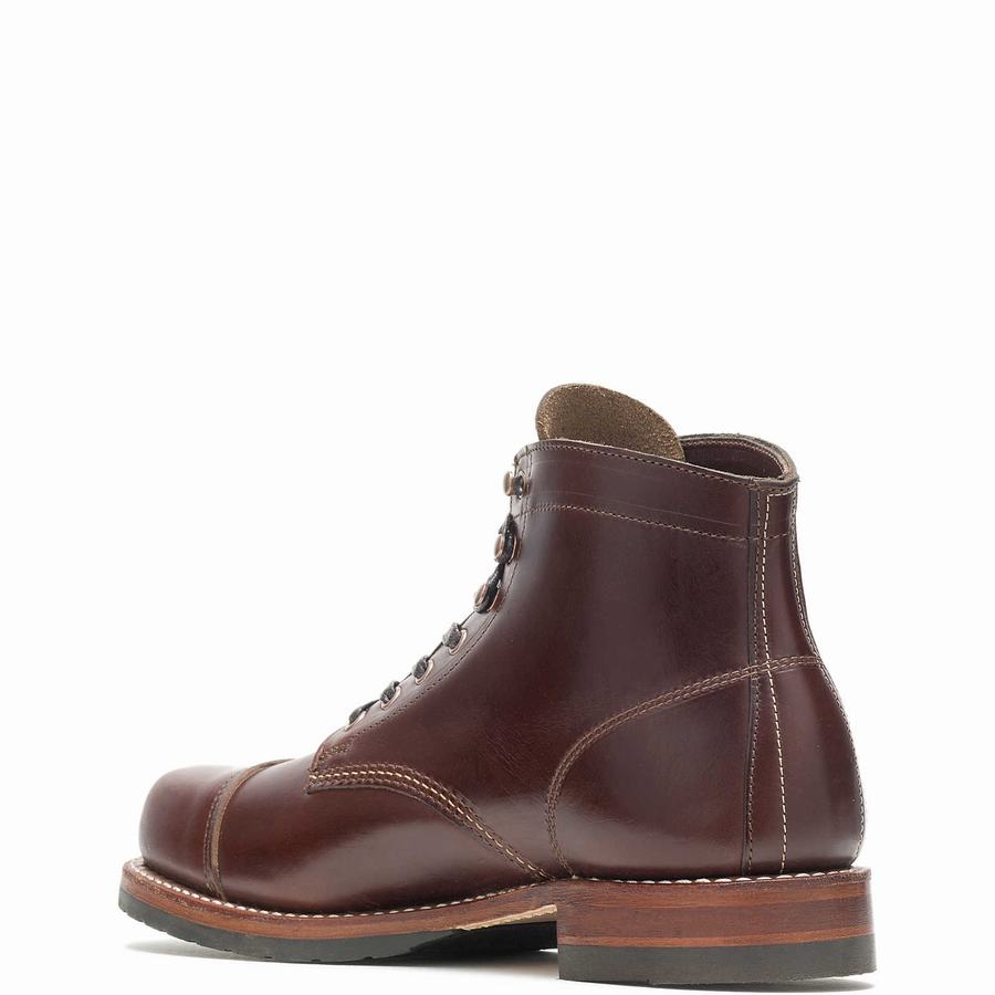 Brown Wolverine 1000 Mile Cap-Toe Classic Men Work Boots | RQL4013UO