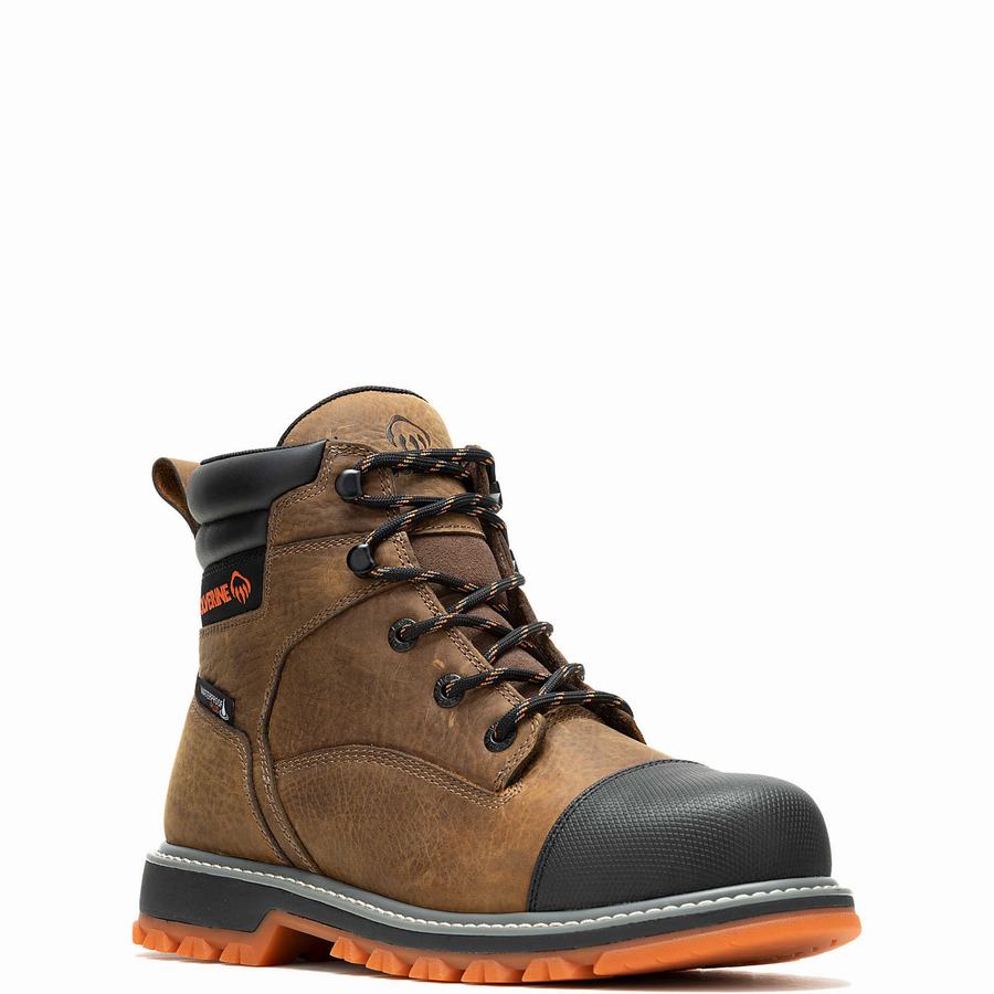 Brown Wolverine Floorhand LX Cap-Toe Steel-Toe 6