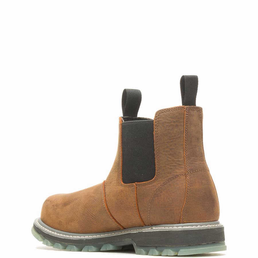 Brown Wolverine Floorhand LX Steel Toe Romeo Men Work Boots | EHO10043YZ