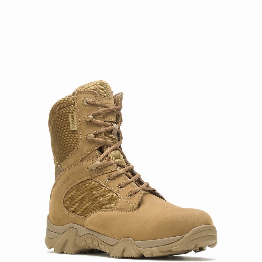 Brown Wolverine GX-8 Waterproof Composite Toe Side Zip Men Work Boots | WMK358RY