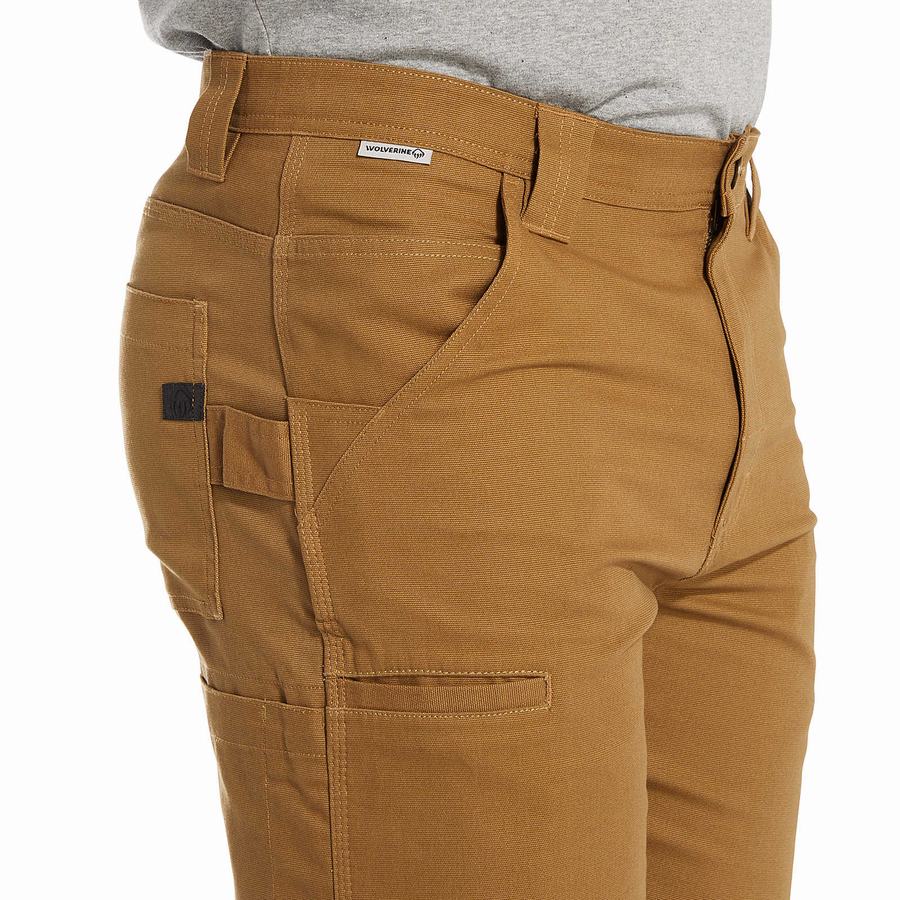 Brown Wolverine Guardian Cotton™ Work Men Shorts | KAU3964LY