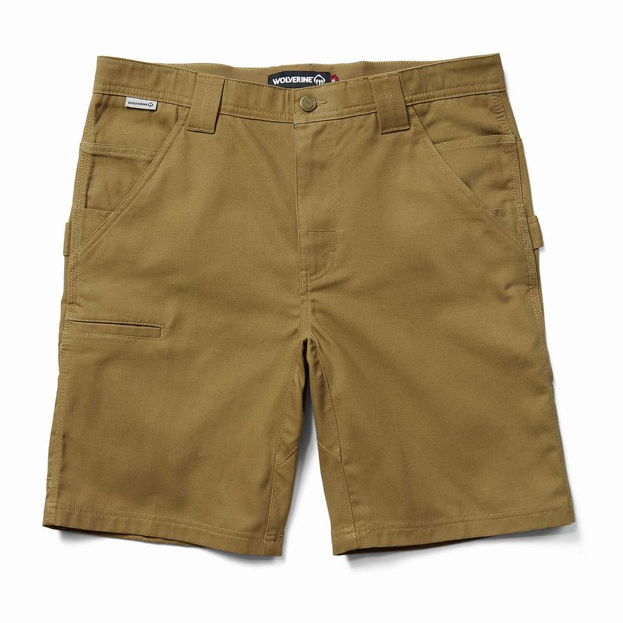 Brown Wolverine Guardian Cotton™ Work Men Shorts | KAU3964LY