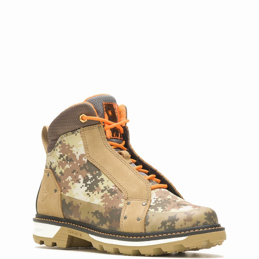 Brown Wolverine Halo Spartan Men Work Boots | AZV3959QO