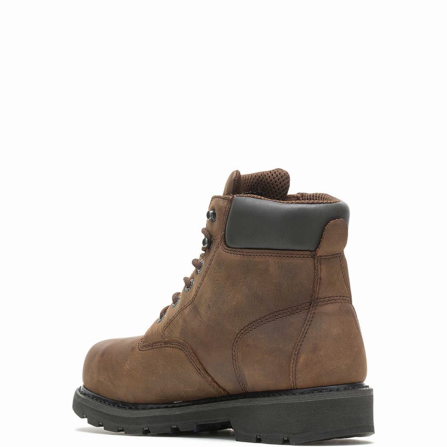 Brown Wolverine McKay Waterproof Steel-Toe 6” Men Work Boots | PHU2273FP