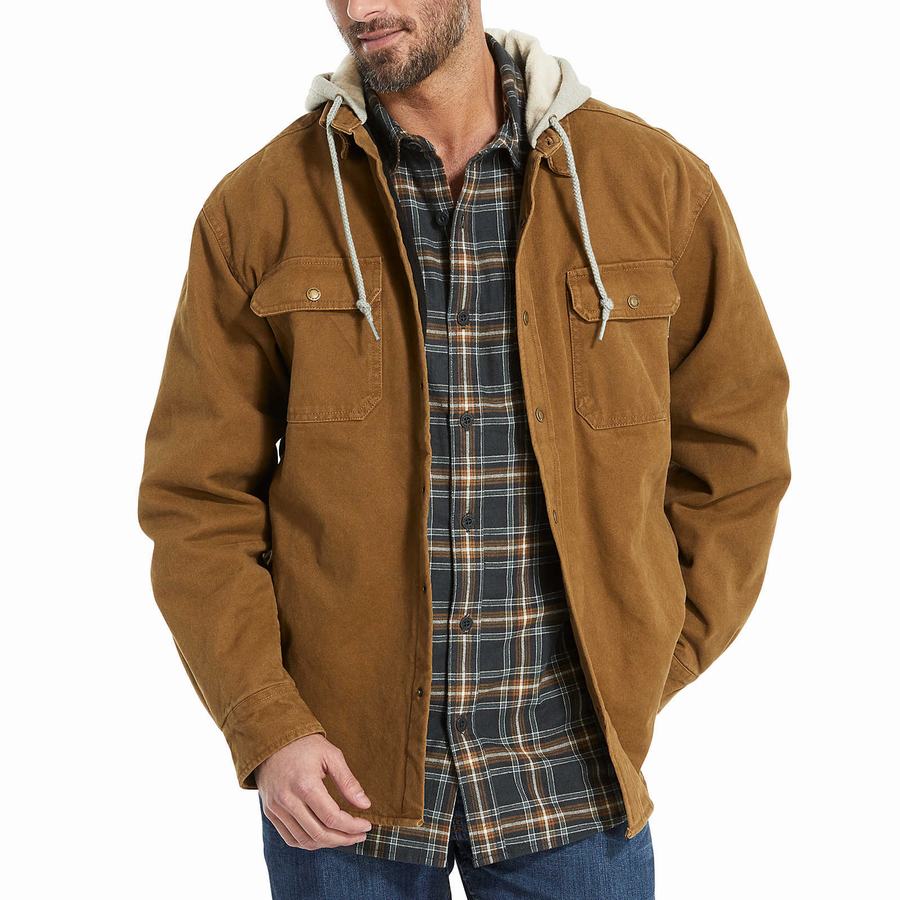 Brown Wolverine Overman Shirt Big & Tall Men Jackets | IXN9299OV