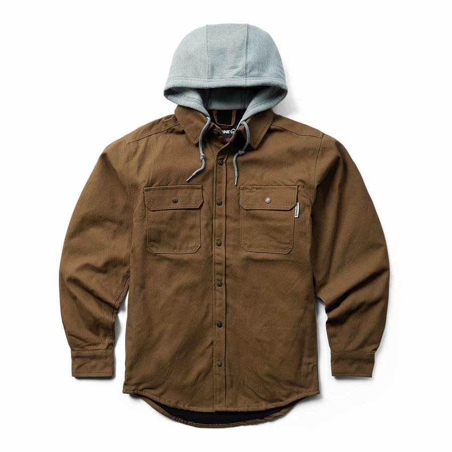 Brown Wolverine Overman Shirt Big & Tall Men Jackets | IXN9299OV