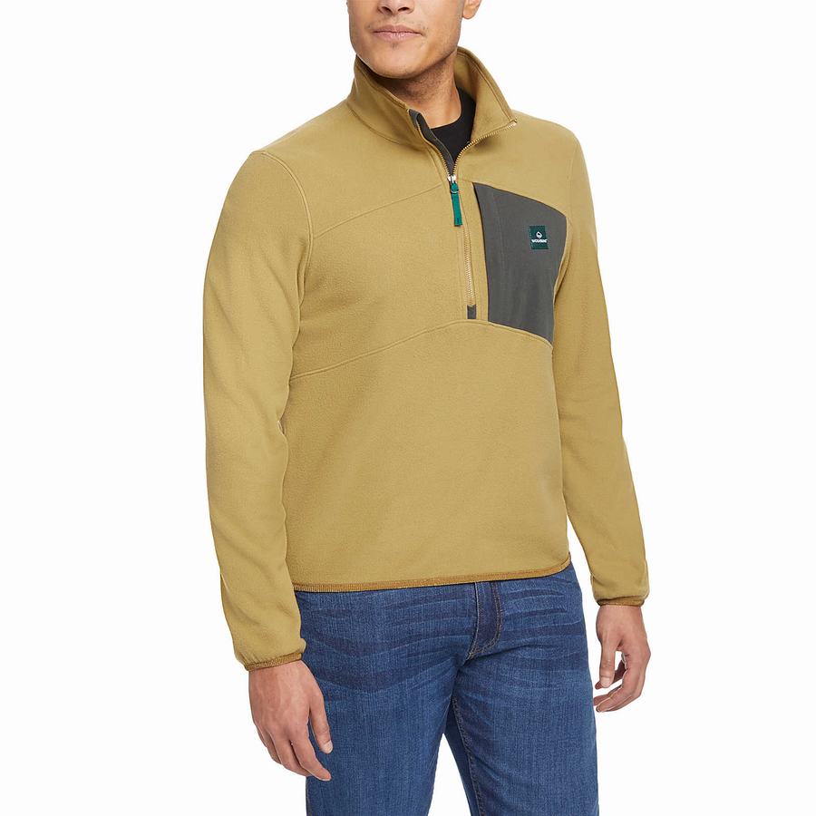 Brown Wolverine Polar 1/4 Zip Men Fleece | OJL2366RK