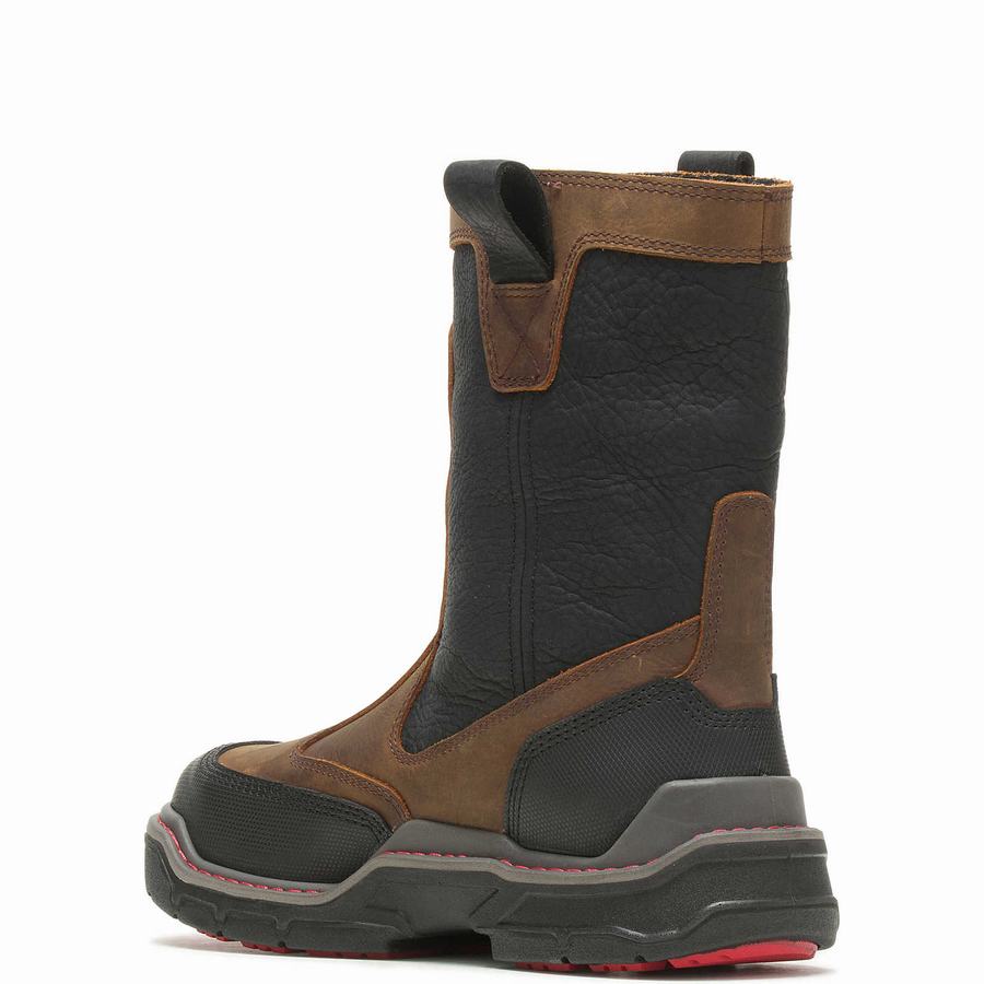 Brown Wolverine Raider DuraShocks® Heavy Duty CarbonMAX® Work Wellington Men Boots | RZA1024XI