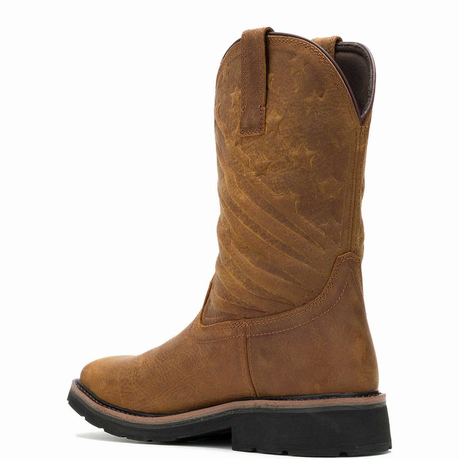 Brown Wolverine Rancher Flag LX Wellington Men Boots | WUE8140NB