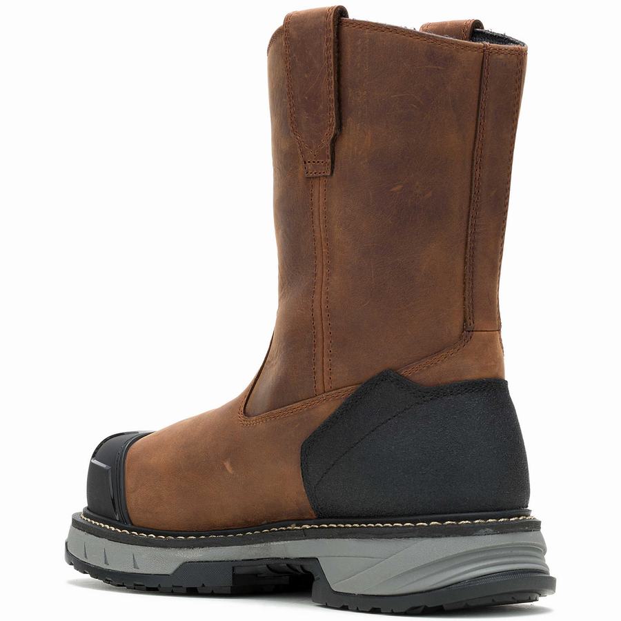 Brown Wolverine ReForce EnergyBound™ Heavy Duty Wellington CarbonMax® Men Boots | BZZ997PU