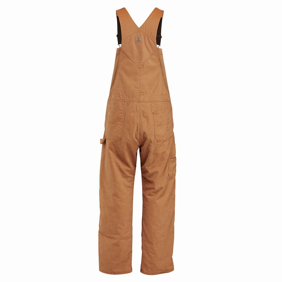 Brown Wolverine Sawmill Insulated Bib Men Overalls | ZYW1287BU