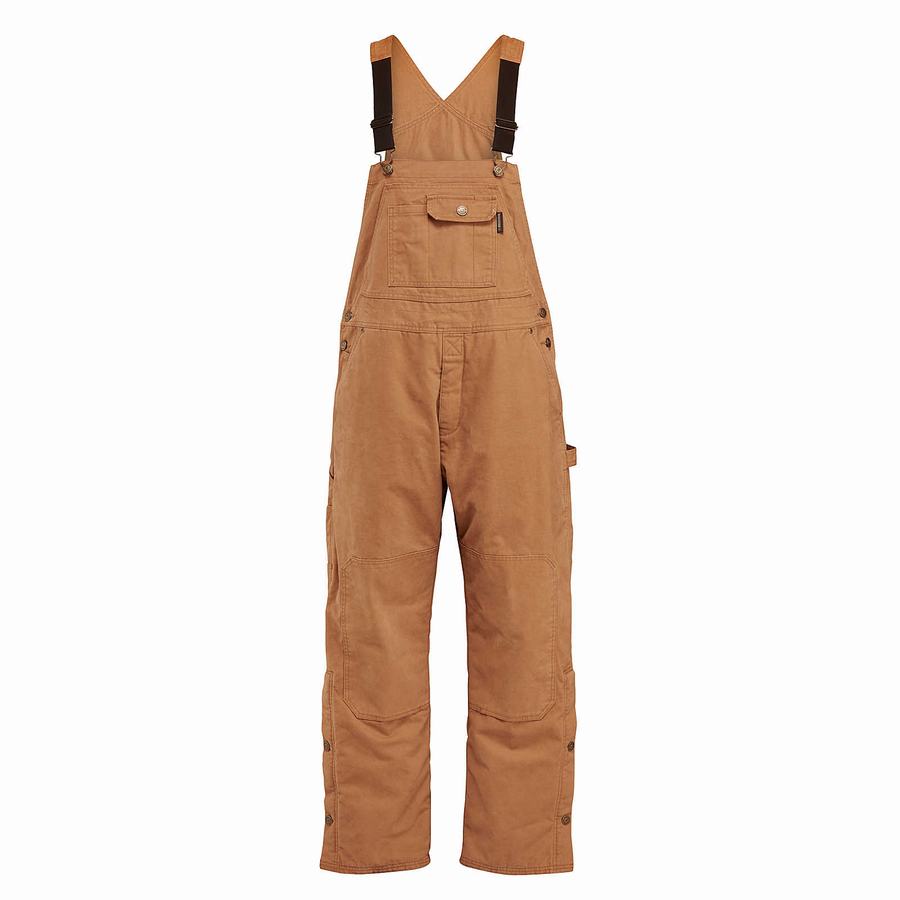 Brown Wolverine Sawmill Insulated Bib Men Overalls | ZYW1287BU