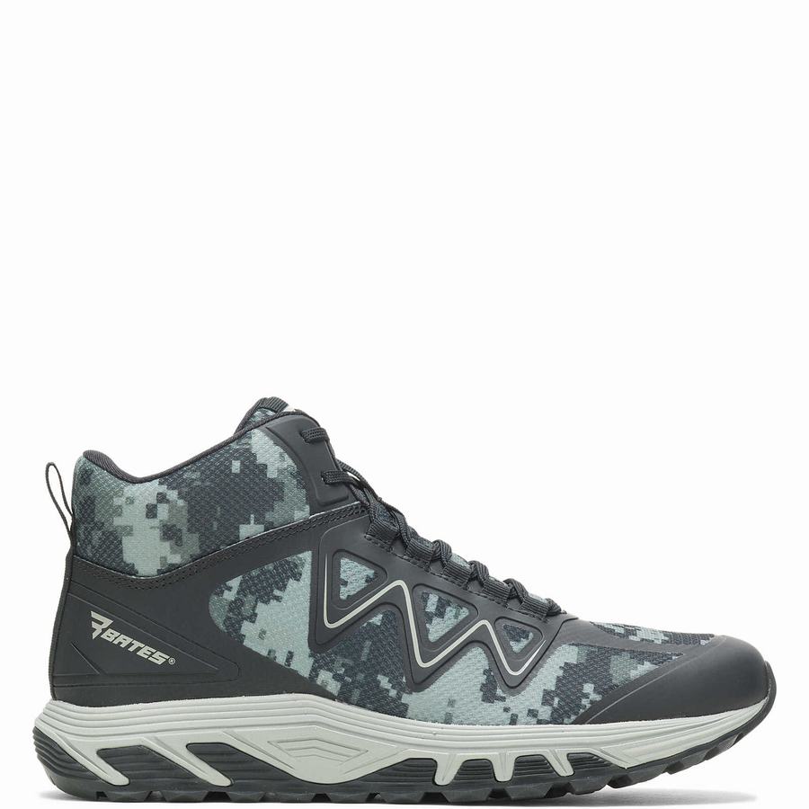 Camo Black Wolverine Rush Mid Men Work Boots | BYU5558DM