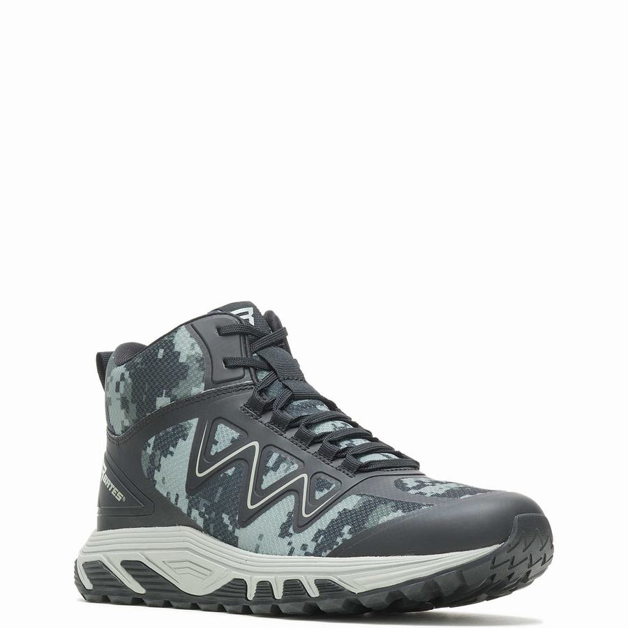 Camo Black Wolverine Rush Mid Women Work Boots | APP4667BE