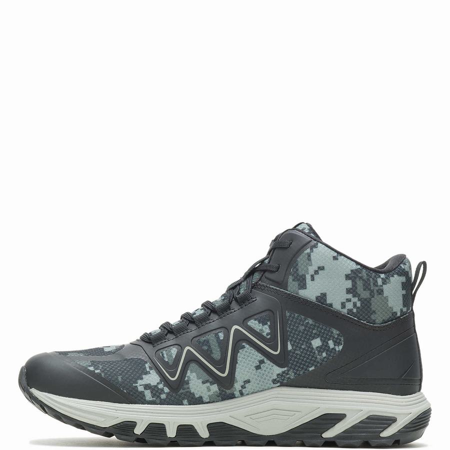 Camo Black Wolverine Rush Mid Women Work Boots | APP4667BE