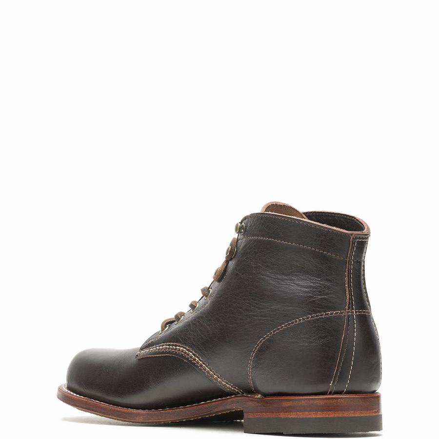 Chocolate Wolverine Lux - 1000 Mile Plain-Toe Original Men Work Boots | LCT6036XP