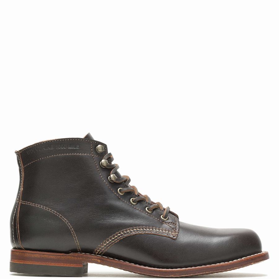 Chocolate Wolverine Lux - 1000 Mile Plain-Toe Original Men Work Boots | LCT6036XP