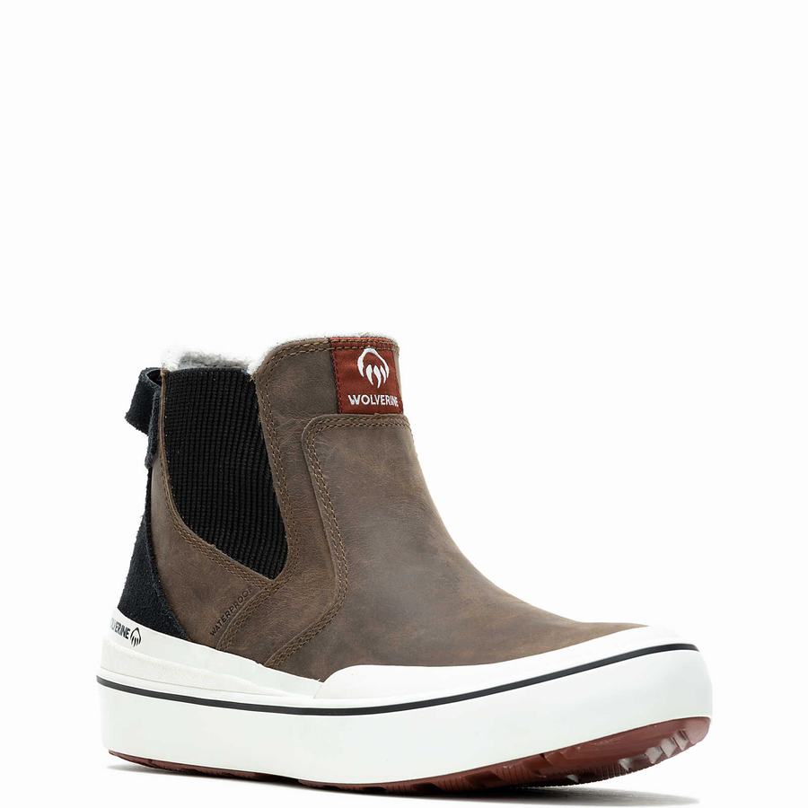 Chocolate Wolverine Torrent Waterproof Women Chelsea Boots | HLF907CN