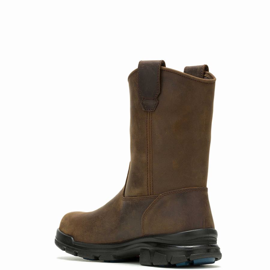 Dark Brown Wolverine DuraShocks SR Icon Wellington CarbonMax® Men Boots | HPQ3894MG