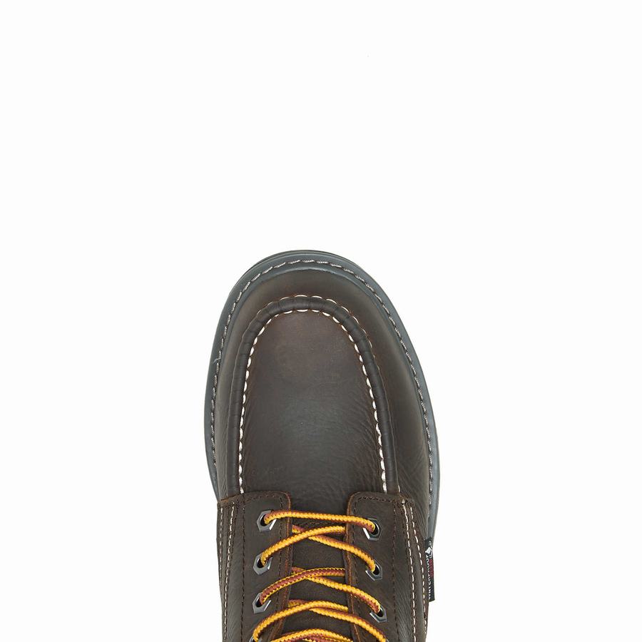 Dark Brown Wolverine Floorhand Moc-Toe 6