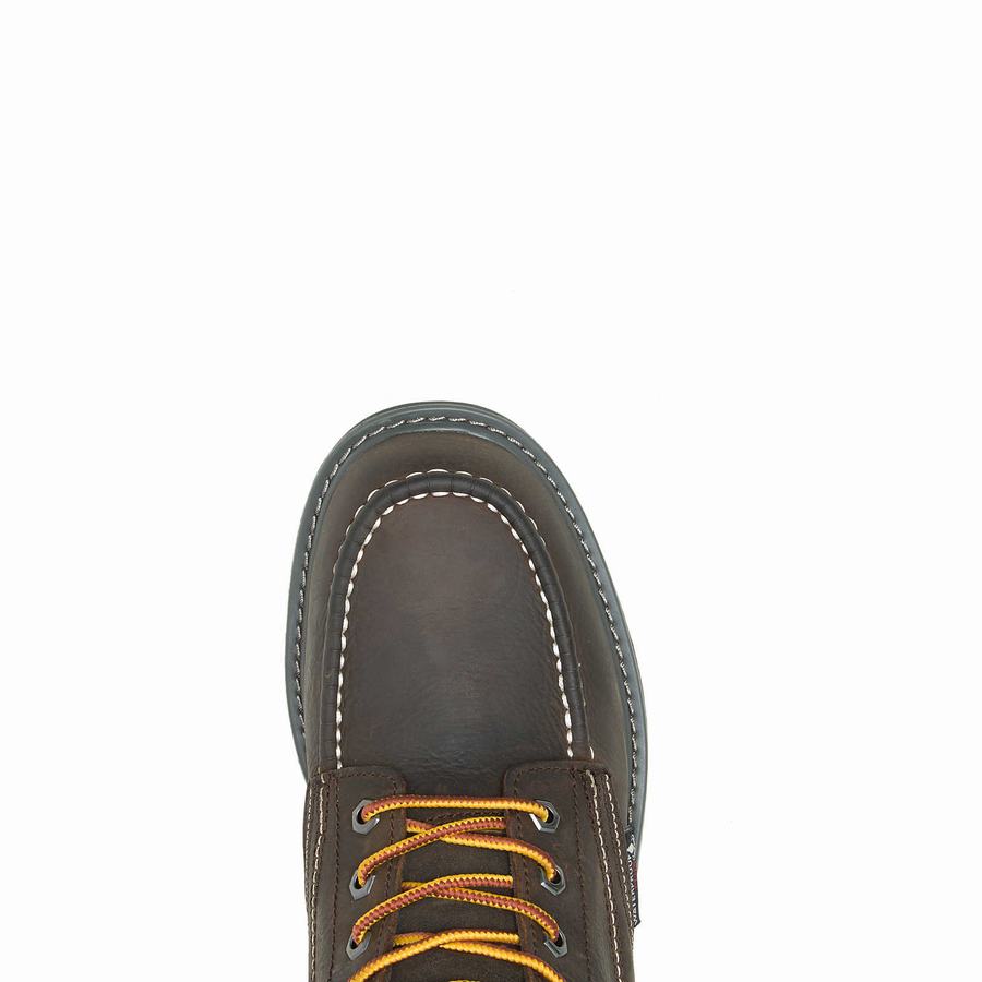 Dark Coffee Wolverine Floorhand Moc Toe 6” Men Work Boots | HTM2164UW