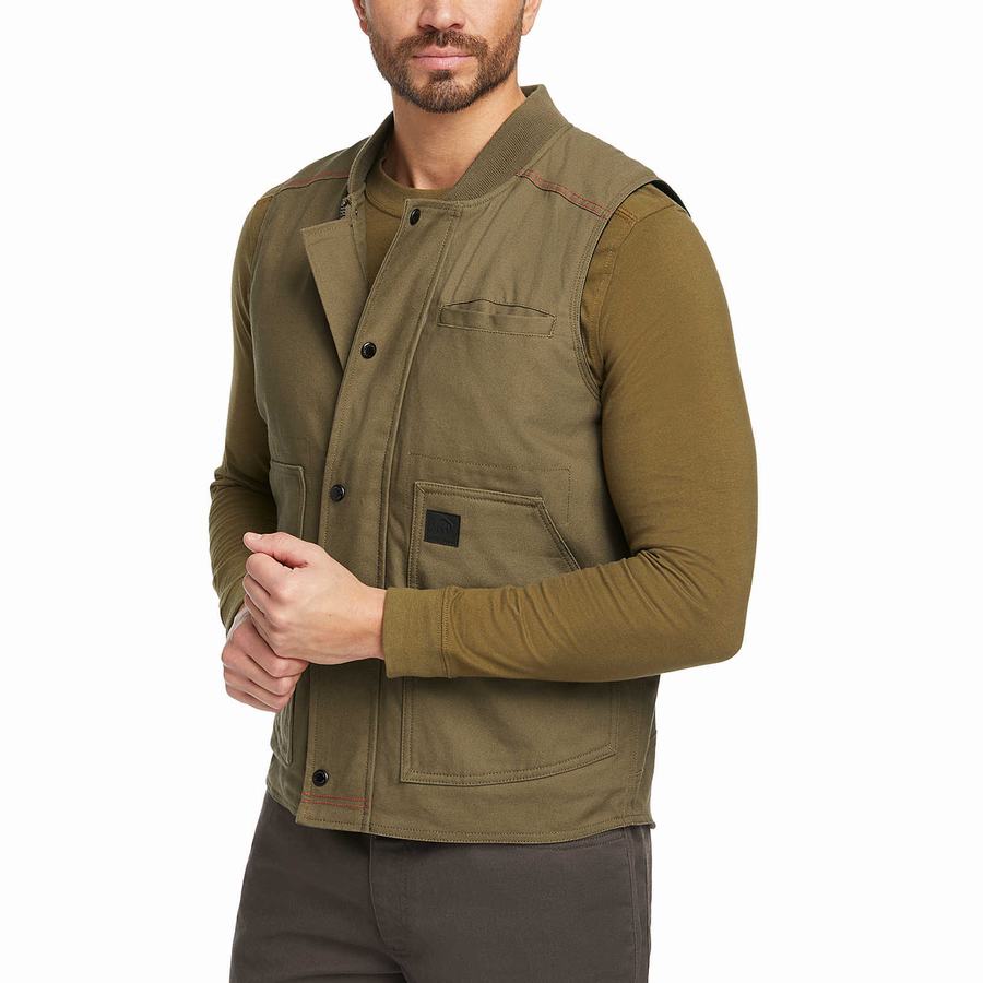 Dark Green Wolverine Guardian Cotton™ Work Men Vest | XUC7681AY