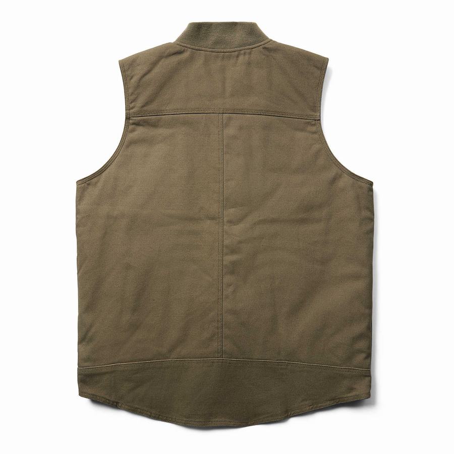 Dark Green Wolverine Guardian Cotton™ Work Men Vest | XUC7681AY