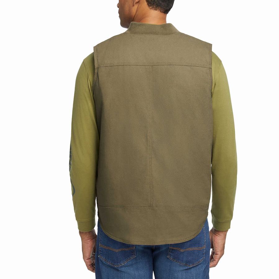 Dark Green Wolverine Guardian Cotton™ Work Men Vest | XUC7681AY