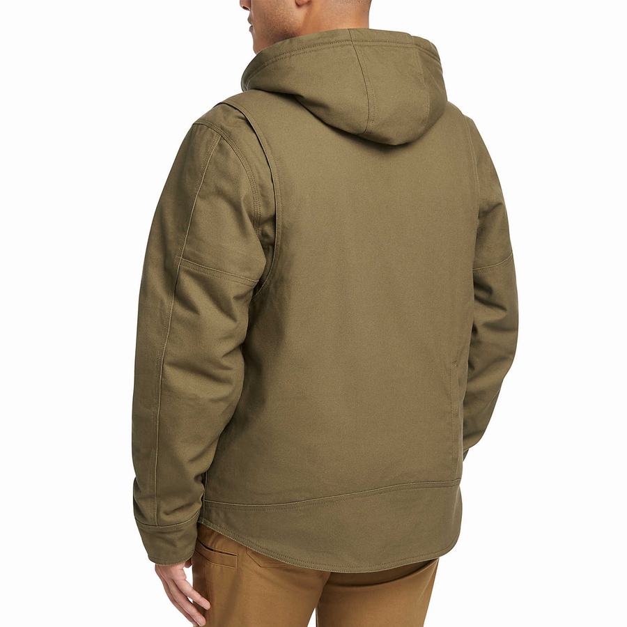 Dark Green Wolverine Guardian Cotton™ Work Men Jackets | MYR4628YB