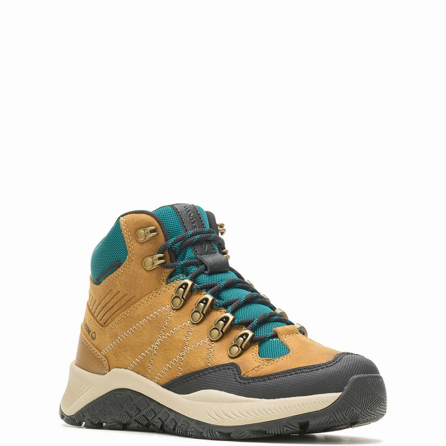 Gold Turquoise Wolverine Luton Waterproof Women Hiking Boots | SAH2523ND