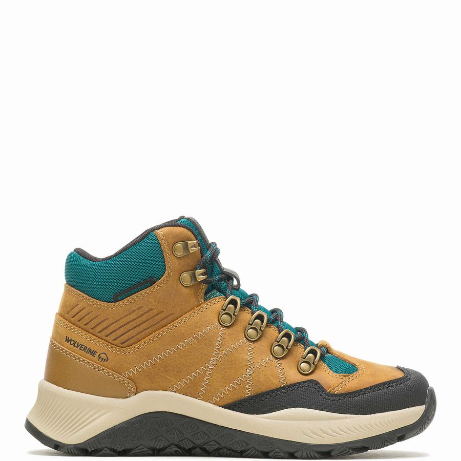 Gold Turquoise Wolverine Luton Waterproof Women Hiking Boots | SAH2523ND