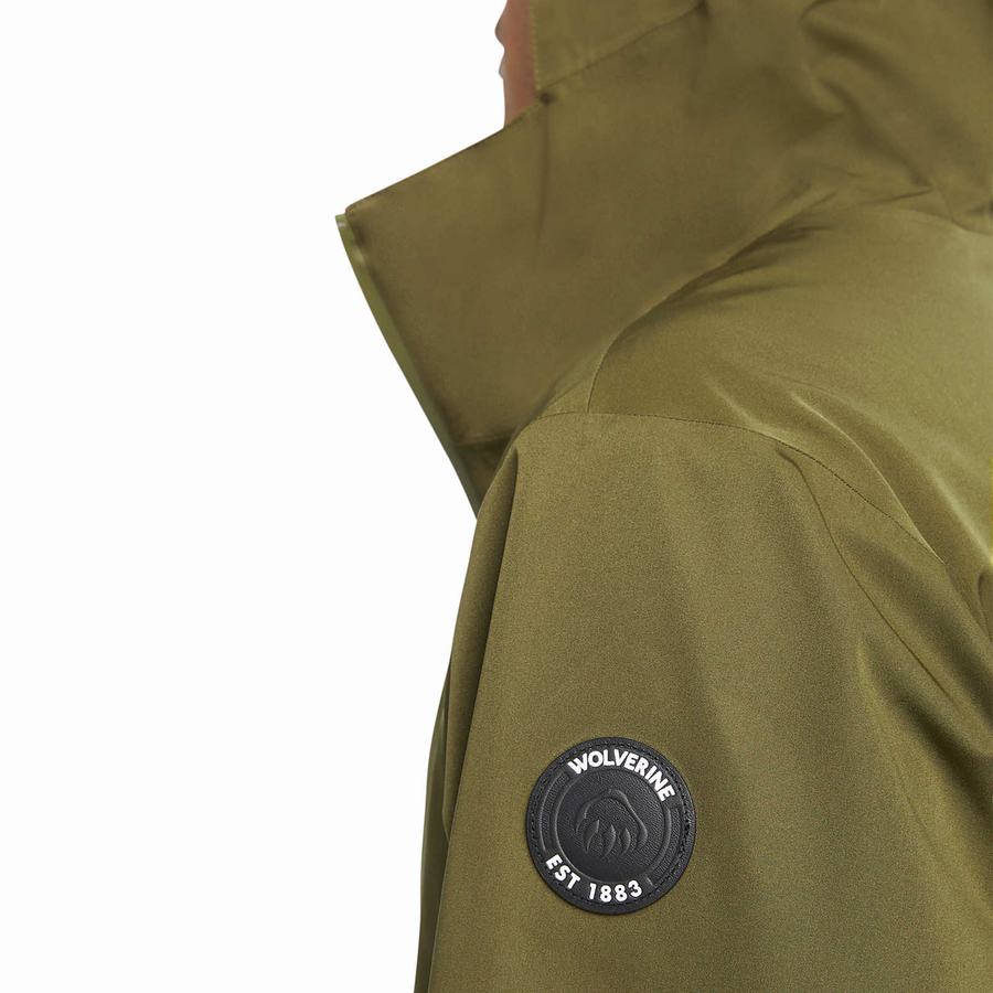 Green Wolverine Torrent 2.5L Rain Shell Men Jackets | VLE854ML